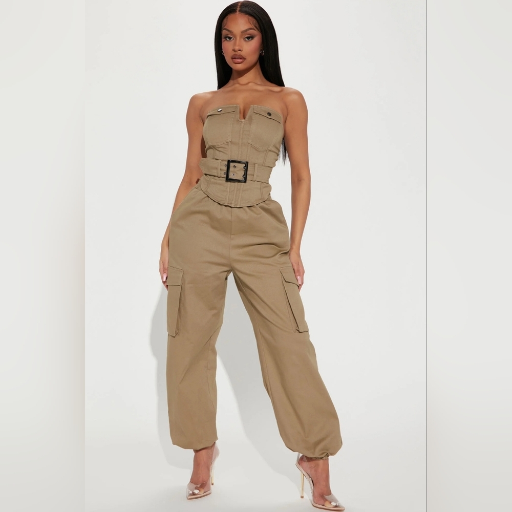 Fashion Nova Always Cool Jogger Set - Light Olive